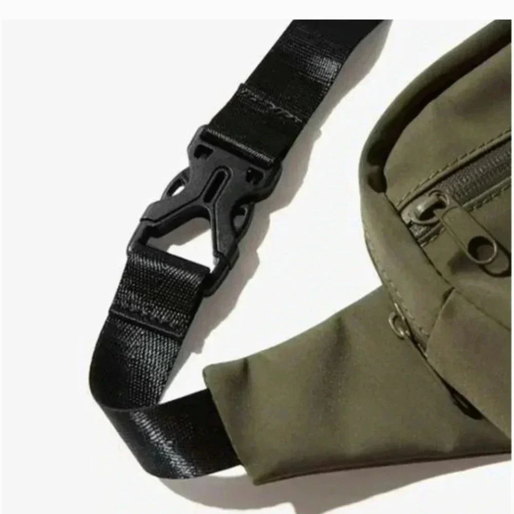 Obe Fitness Belt Bag Olive Green Nylon Adjustable Waist Fanny Pack Crossbody‎